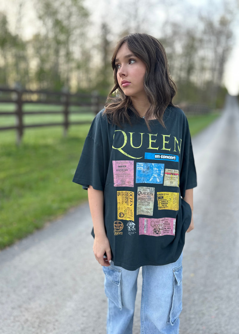 Daydreamer Queen Ticket Collage One Size Tee
