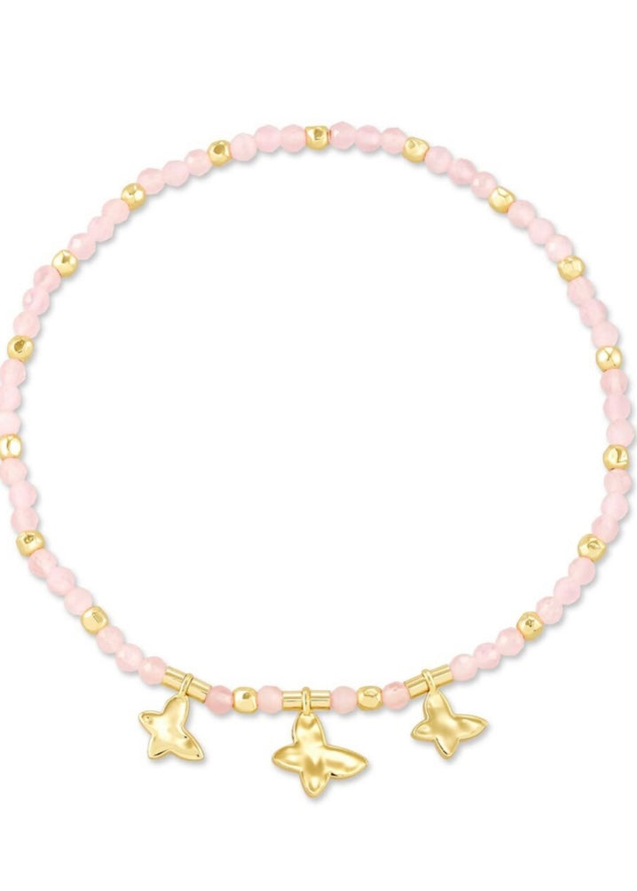 Pink Star Bracelet - Yellow Gold