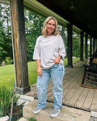 Delany High Rise Barrel Wide Cuff Jeans