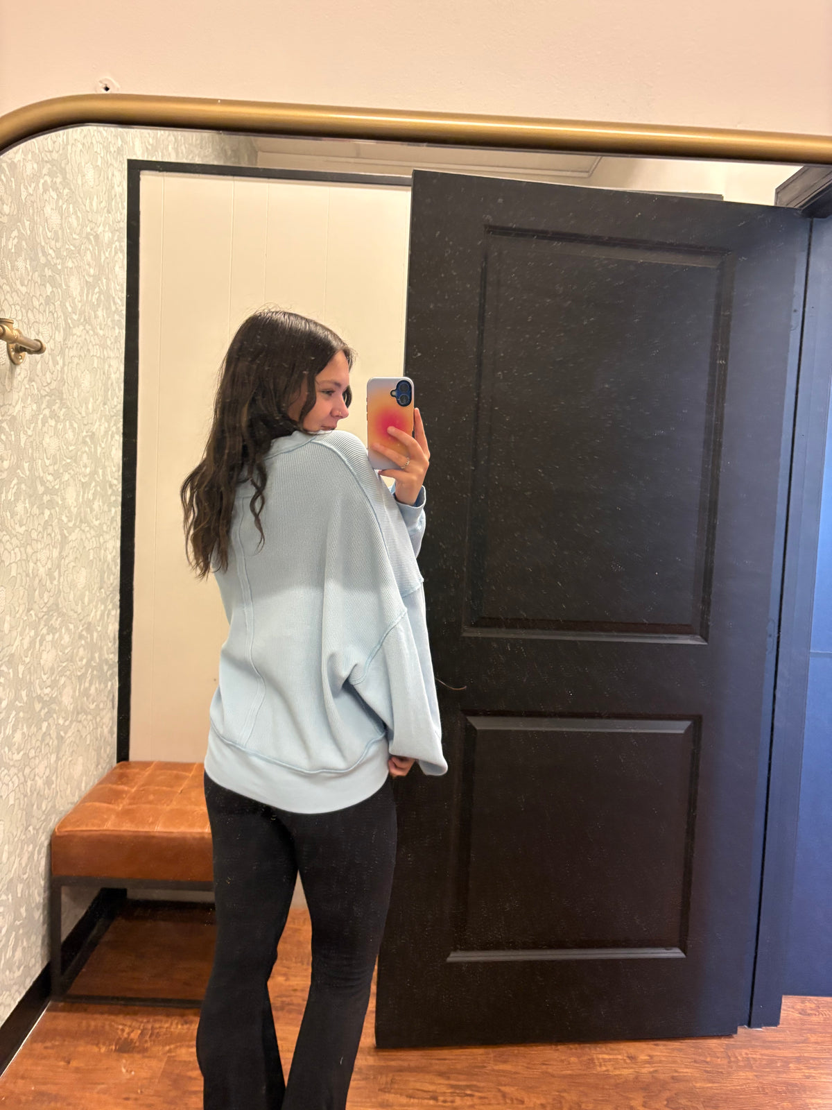Free People Skyline Tee in Blue Snowflake