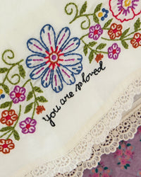 Natural Life Embroidered So Loved Pillow