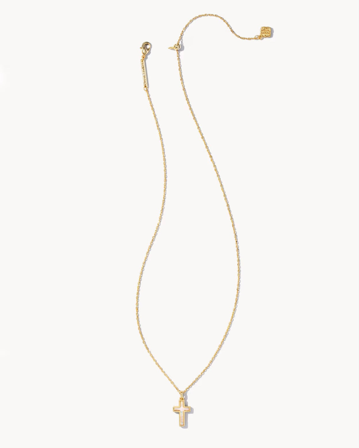 Kendra Scott White Opal Cross Pendant Necklace