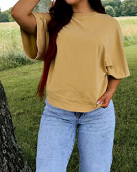 Free People Atlas Dolman Tee in fallen leaf