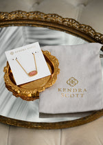 Kendra Scott Gold Necklace Light Pink Abalone