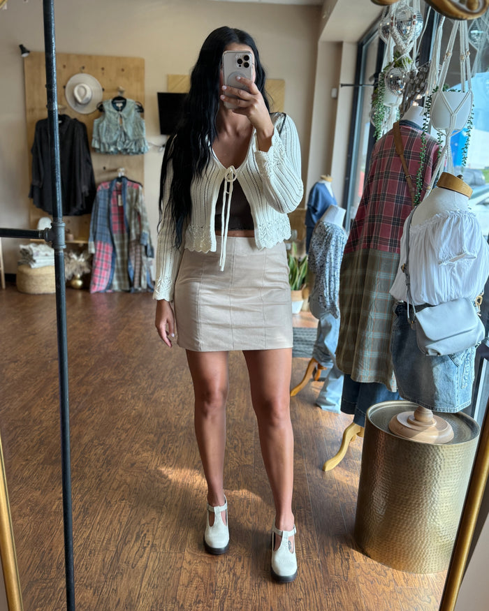 Sadie & Sage Chamomile Tie Cardigan