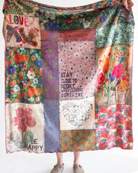 Natural Life Reversible Cozy Block Patchwork Blanket