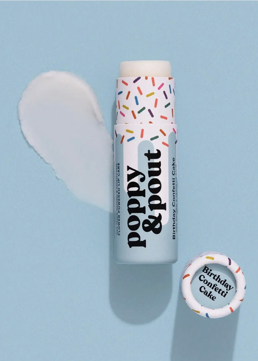 Poppy & Pout Birthday Confetti Cake Lip Balms