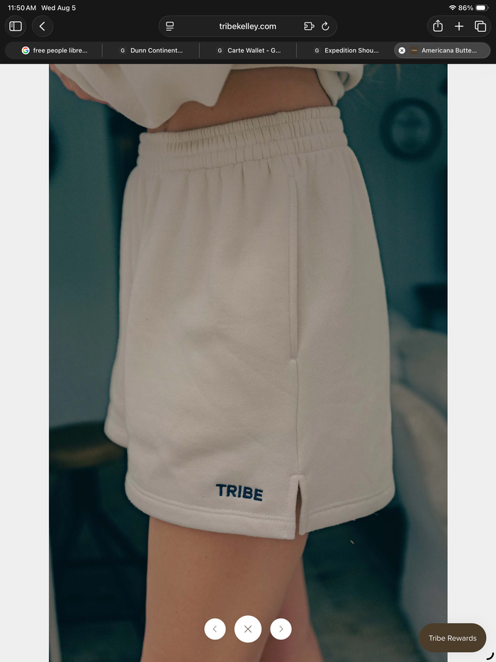 Tribe Kelley Americana Butter Shorts in sand