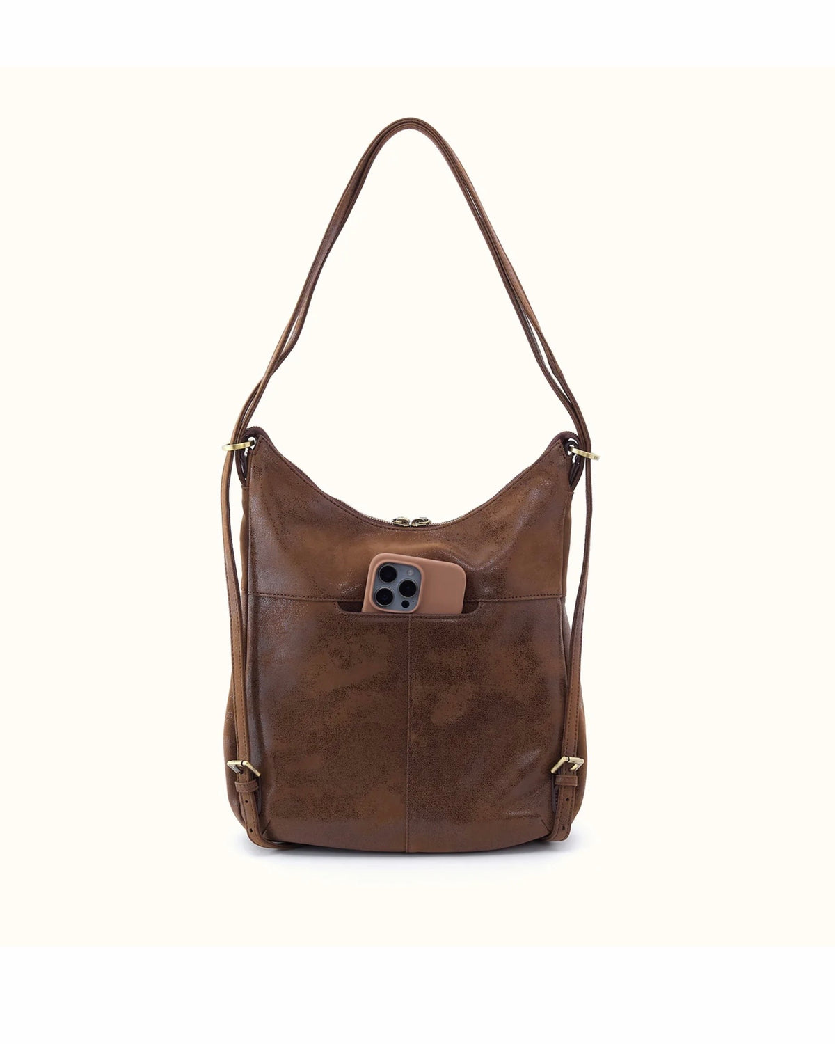 Hobo Merrin Convertible Backpack - Buffed Leather Mocha