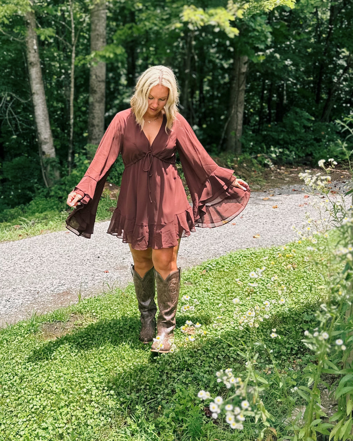 Round Here Ruffled Mini Dress