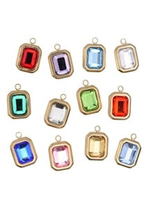 Charm Bar Rectangle Gemstone