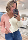 Bubble Gum Contrast Cardigan