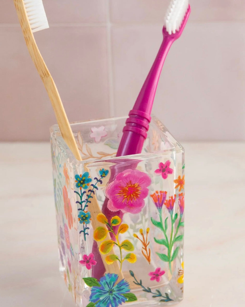Natural Life Floral Bath Tumbler