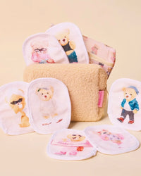 Makeup Eraser Teddy Bear 7-Day Gift Set & Plush Cosmetic Bag