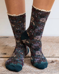 Natural Life Blossom Borders Socks