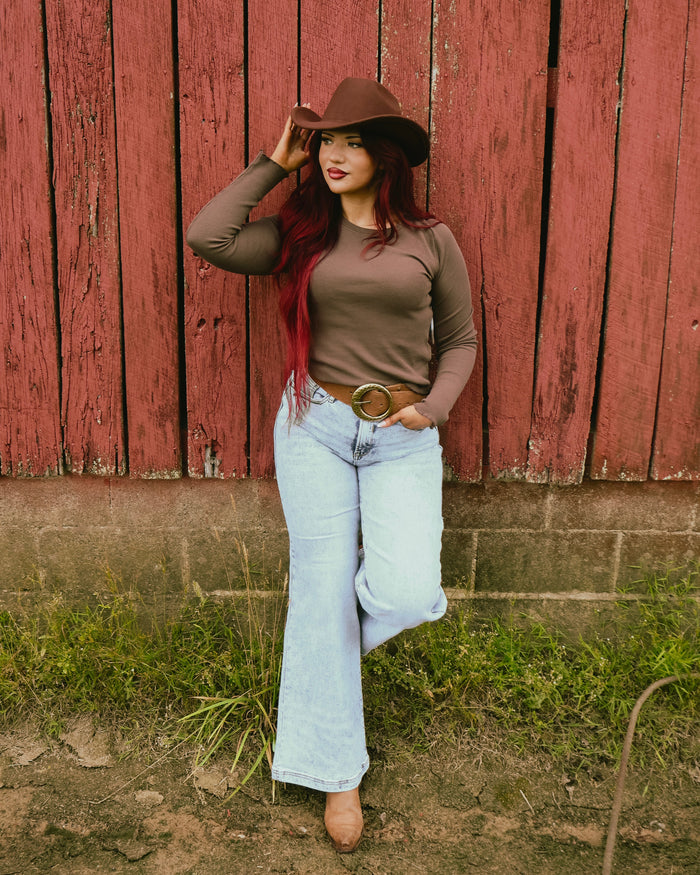 Saige High Rise Wide Leg Jeans