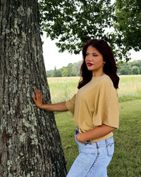 Free People Atlas Dolman Tee in fallen leaf