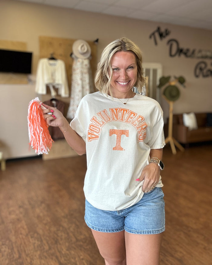 LivyLu Licensed Tennessee VOLS Mega Arch Tee