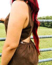 Free People Atlas Suede Mini in chocolate brown