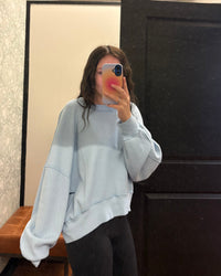 Free People Skyline Tee in Blue Snowflake