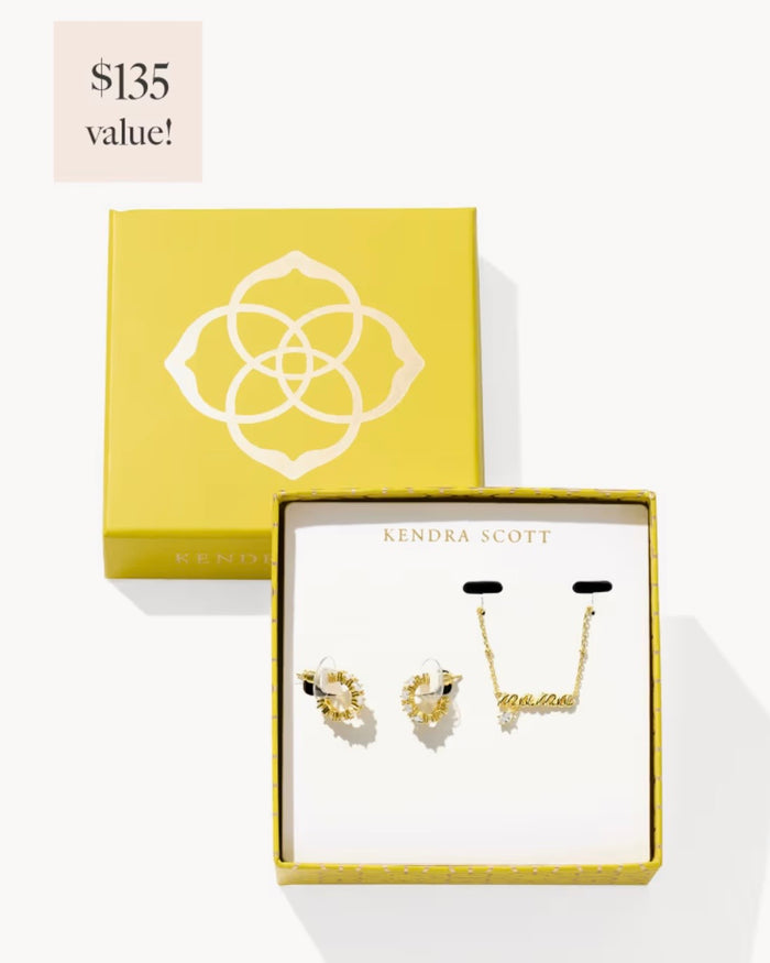 Kendra Scott Mama + Cailin Gift Set White Crystal