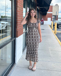 Golden Prairie Midi Dress