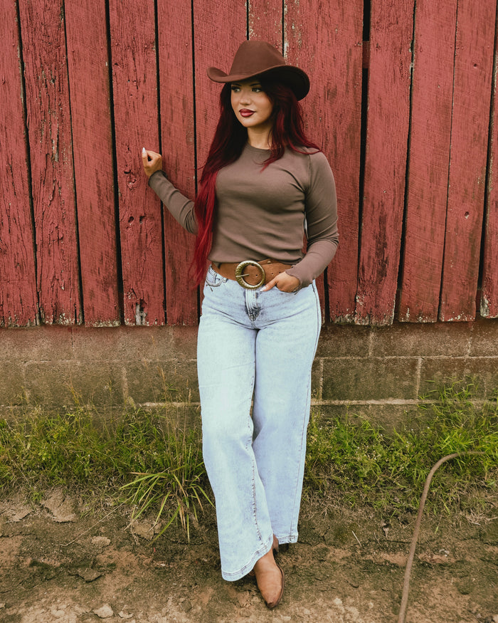 Saige High Rise Wide Leg Jeans