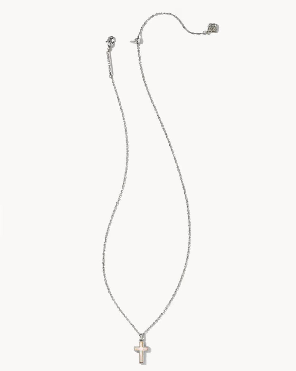 Kendra Scott White Opal Cross Pendant Necklace