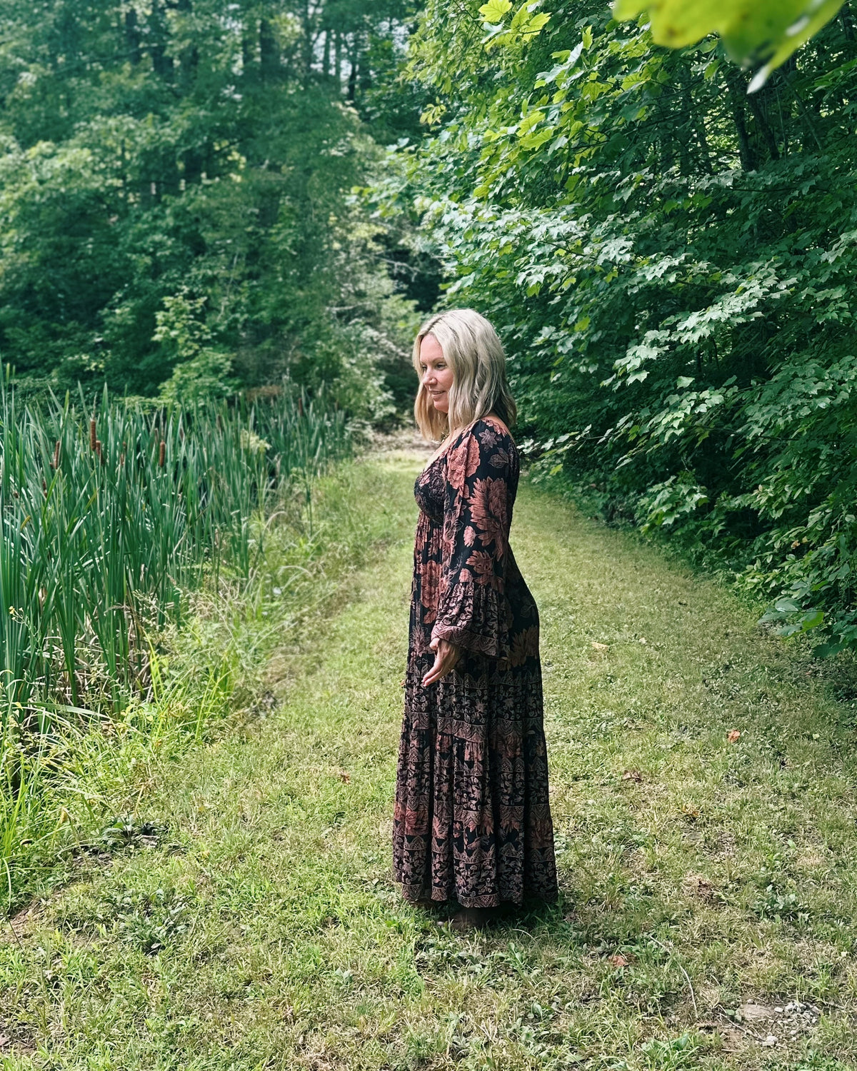Bell Sleeve Maxi Dress