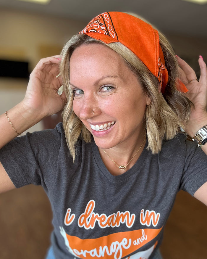 Give Her Six Orange Bandana
