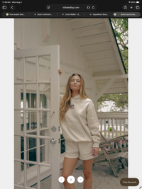 Tribe Kelley Americana Butter Shorts in sand