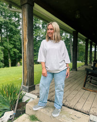 Delany High Rise Barrel Wide Cuff Jeans