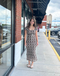 Golden Prairie Midi Dress