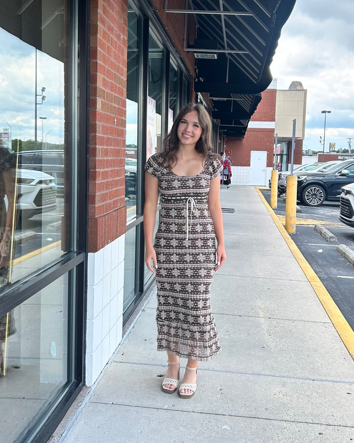 Golden Prairie Midi Dress