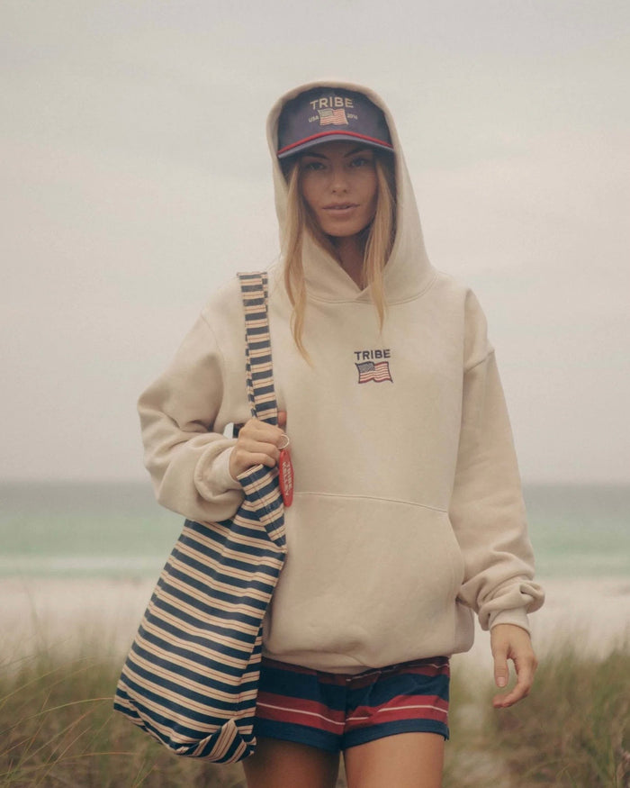 Tribe Kelley Americana Butter Hoodie in sand