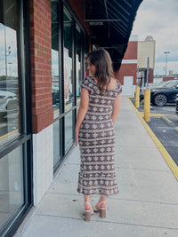 Golden Prairie Midi Dress