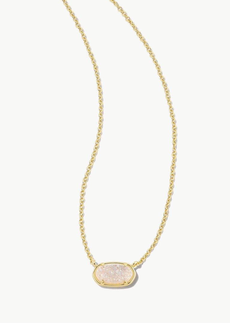 Kendra Scott Grayson Gold Pendant Necklace in Iridescent Drusy