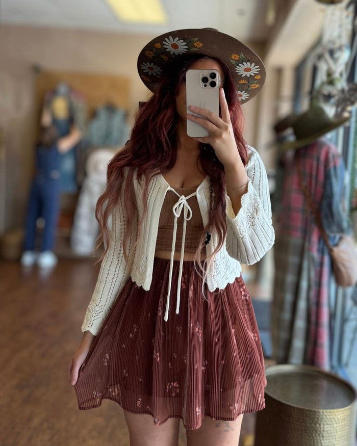 Sadie & Sage Chamomile Tie Cardigan