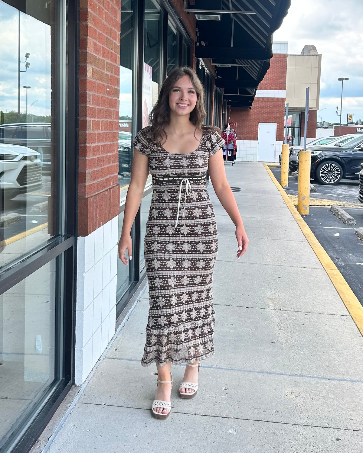 Golden Prairie Midi Dress