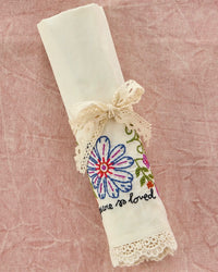 Natural Life Embroidered So Loved Pillow