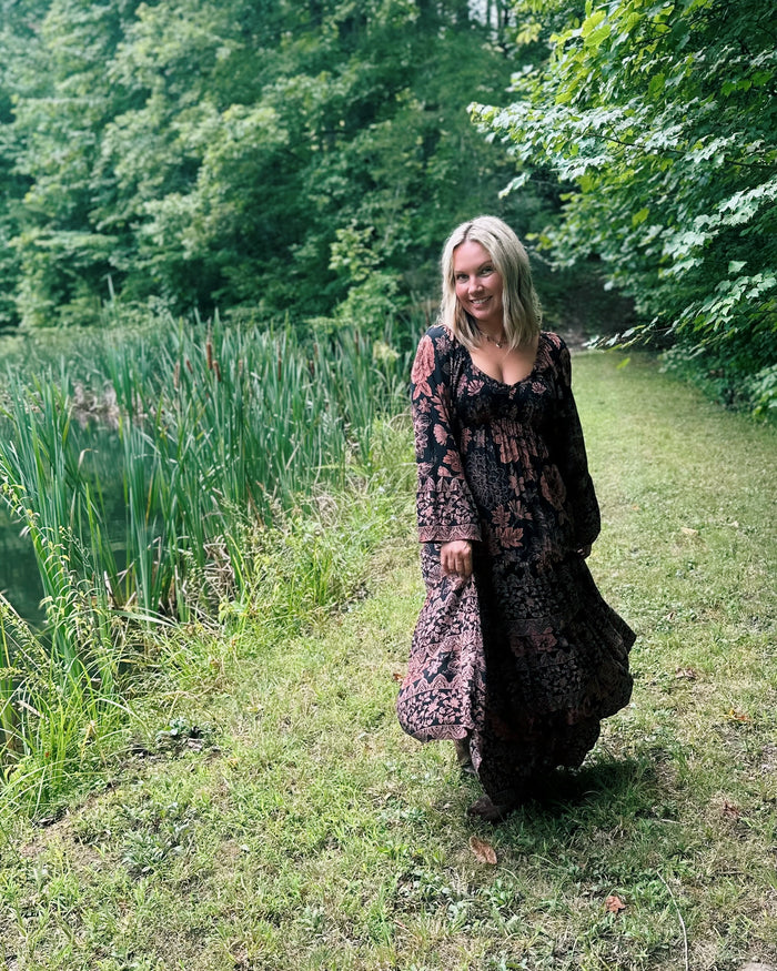 Bell Sleeve Maxi Dress