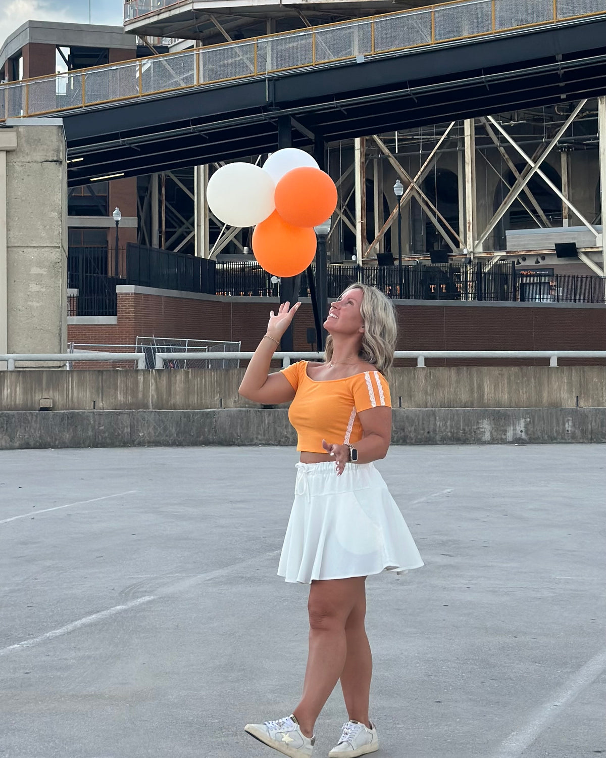 Laced in Orange Crop Top