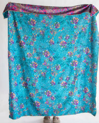 Natural Life Reversible Cozy Blanket in Indigo Mandala