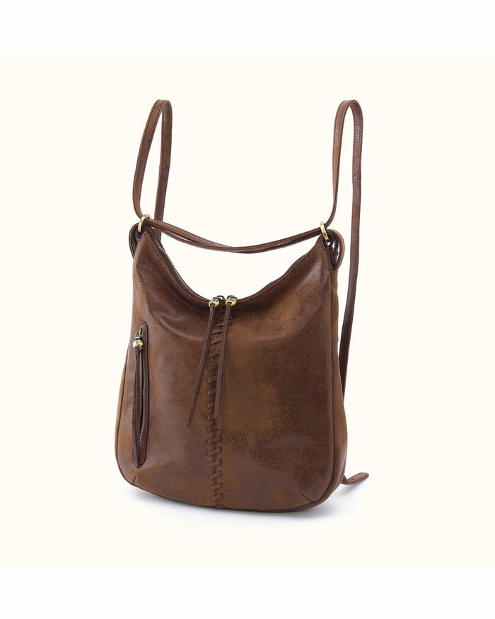 Hobo Merrin Convertible Backpack - Buffed Leather Mocha