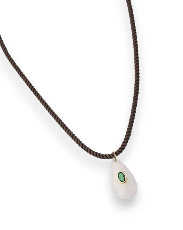 Farrah B Me Espresso Cord Necklace