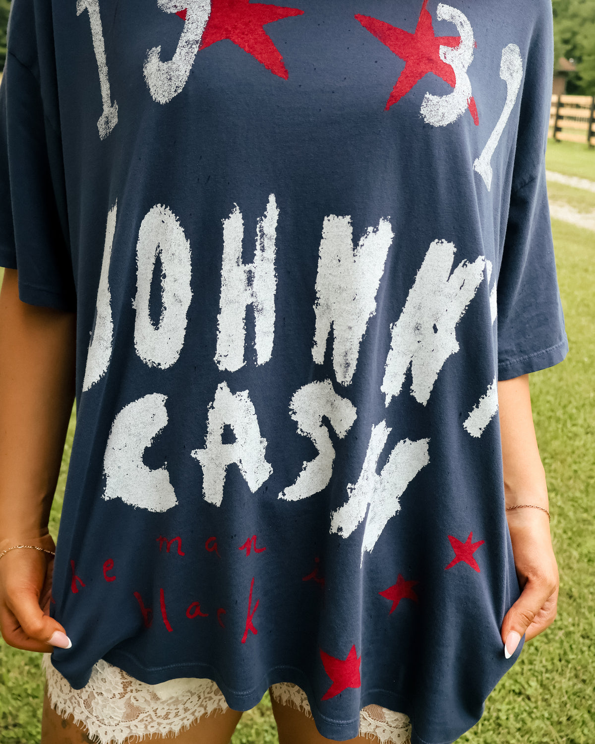 Daydreamer Licensed Johnny Cash Doodles One Size Tee