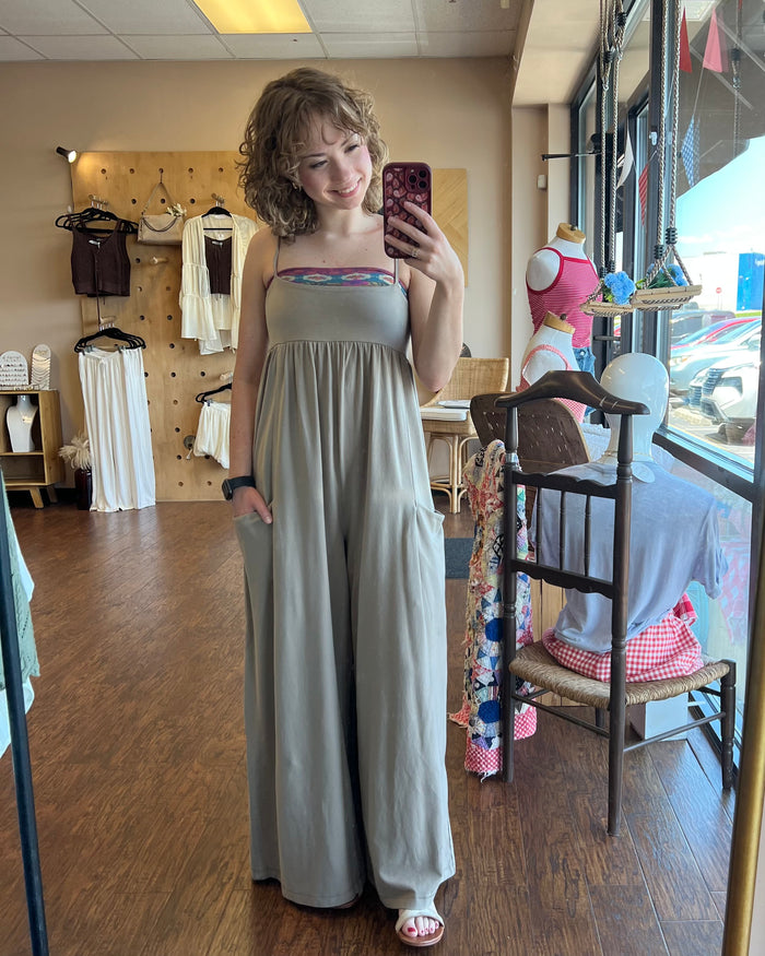 Free People Hot Shot Strappy Onesie in Hickory