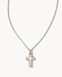 Kendra Scott White Opal Cross Pendant Necklace
