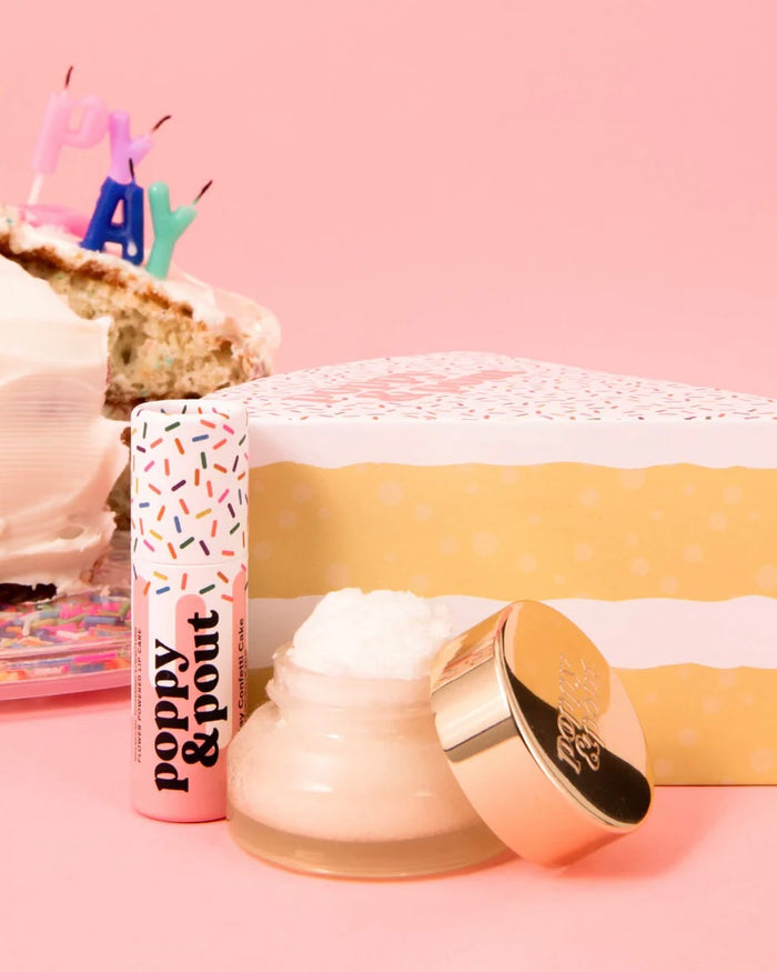 Poppy & Pout Cake Lip Care Duo Set