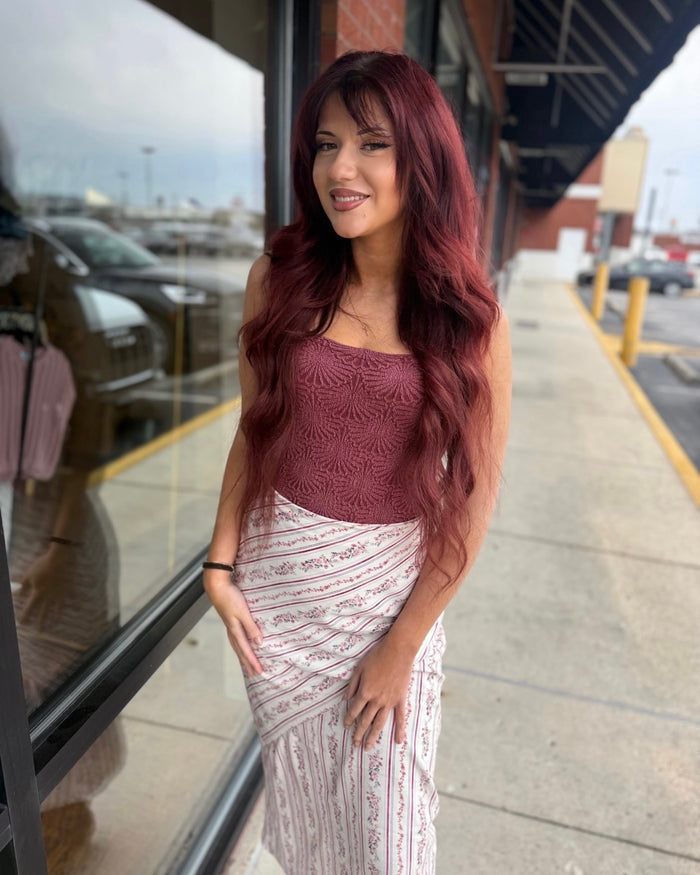 Free People Love Letter Cami Pomegranate